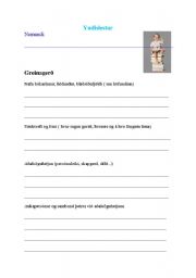 English Worksheet: Book report form for icelandic students learning english