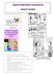 English Worksheet: Caricature-based discussion - The Reality Shows