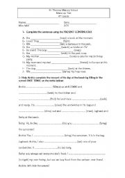 English worksheet: revision exercises