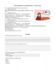 English worksheet: I say a little prayer by Aretha Franklin  by Gisele Lopes