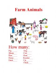 English Worksheet: Farm Animals