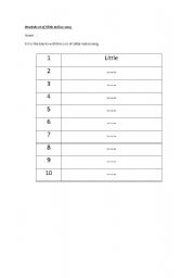 English worksheet: little indian worksheet