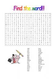 English worksheet: Find the word!