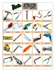 English Worksheet: HANDY TOOLS we use in the home and workplace.