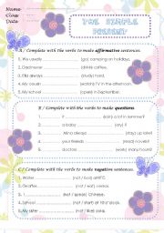 English Worksheet: The Simple Present