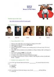 English Worksheet: How I Met Your Mother, Season 1, Episode 4, Return of the Shirt 