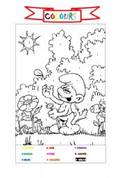 English Worksheet: COLOUR SMURF