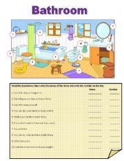 English Worksheet: Parts of the house 1