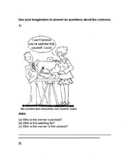 English worksheet: Questions about the pictures