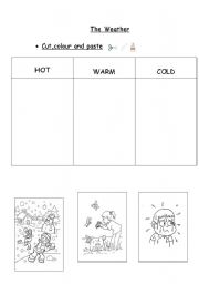 English worksheet: the weather