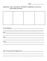 English Worksheet: Sequencing Blocks