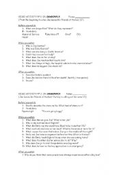 English worksheet: More activities on Dragonfly movie