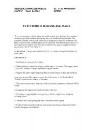 English Worksheet: traditional games