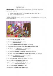 English Worksheet: PREPOSITIONS