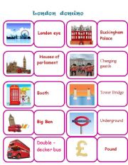 English Worksheet: london domino