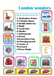 English Worksheet: london matching 