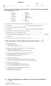 English worksheet: advertising test