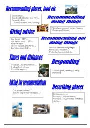 English Worksheet: Recommending places