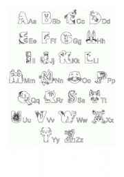 Letters of the alphabet