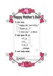 English Worksheet: Mothers Day