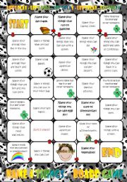 English Worksheet: Name Four Things....Board Game