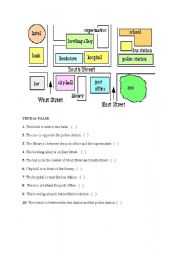 English Worksheet: giving directions