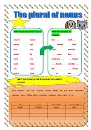 English Worksheet: The Plural