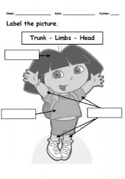 English worksheet: Body parts