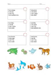 English Worksheet: RIDDLES about ANIMALS