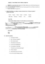 English Worksheet: present- past