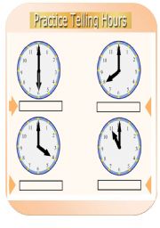 English worksheet: clock