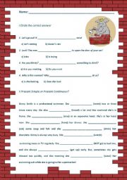 English Worksheet: Present Simple or Present Continuous