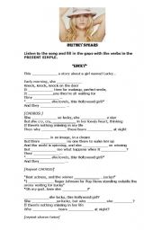 English Worksheet: LUCKY by BRITNEY SPEARS