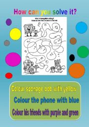 English Worksheet: sponage bob