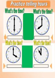 English Worksheet: Telling time