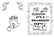 English Worksheet: Halloween Invitation
