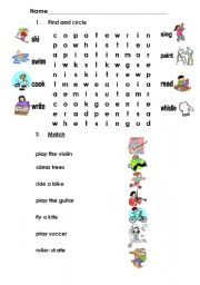 English Worksheet: Actions