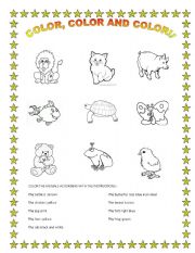 English Worksheet: colors