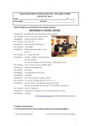 English Worksheet: At the  reception II