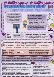 English Worksheet: Are you glad to be back to school?