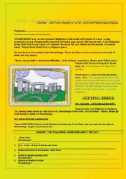 English Worksheet: The mistery of Stonehenge