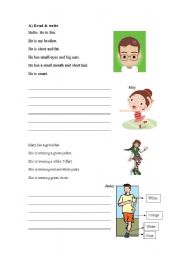 English Worksheet: P.1 writing