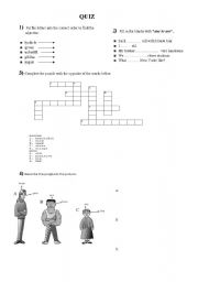 English Worksheet: Describing people & will-wont