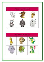 English Worksheet: Bingo 