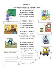 English Worksheet: Helpers!