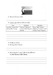 English Worksheet: Vincent by Tim Burton