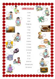 English Worksheet: Matchmaking on Cooking