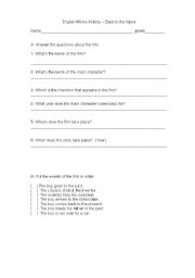 English Worksheet: Back to the future - movie activity