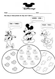 English Worksheet: Disney Math