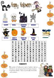 English Worksheet: HALLOWEEN